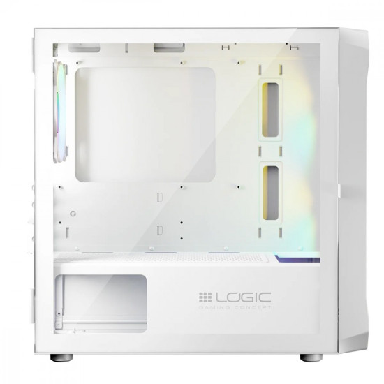 Obudowa Komputerowa Logic Portos ARGB Mini USB 3.0 Biała 