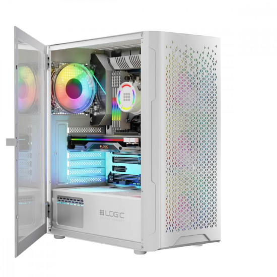 Obudowa Komputerowa Logic Aramis ARGB Midi USB 3.0 Biała 