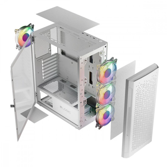 Obudowa Komputerowa Logic Aramis ARGB Midi USB 3.0 Biała 
