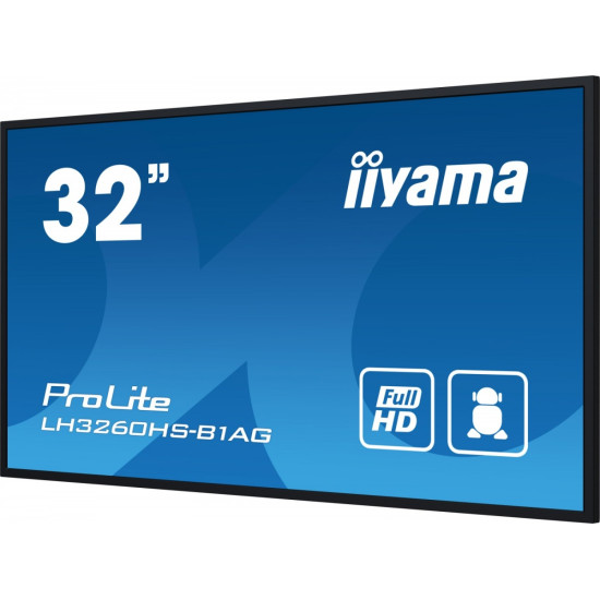 Monitor wielkoformatowy 31.5 cala LH3260HS-B1AG matowy 24h/7  500(cd/m2) VA 1920 x 1080 FHD Android.11 Wifi CMS(iiSignage2) 