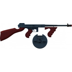 Metalowy pistolet gangsterski 8 naboi (Gonher)