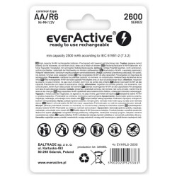Akumulatory paluszki R6/AA 2600 mAH, blister 4 szt.