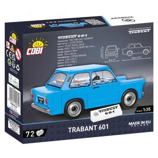 Klocki 72 elementów Trabant 601