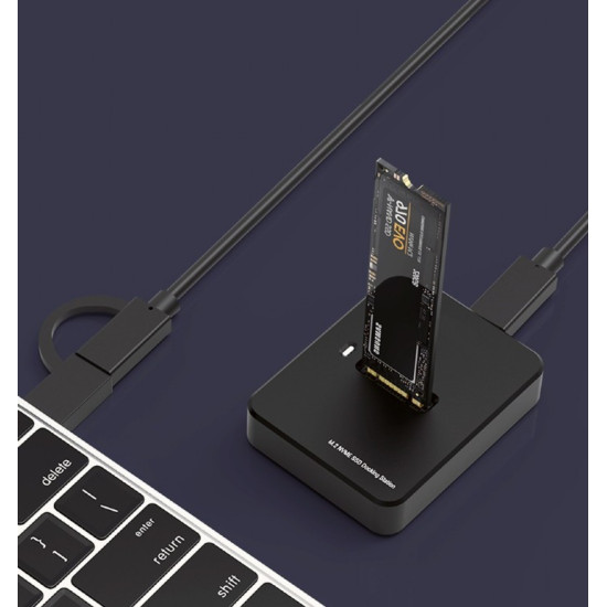 Stacja dokujaca dysków M.2 SATA i NVME USB-C 
