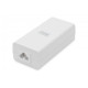 Zasilacz/Adapter PoE+ 802.3at, max. 52V 30W Gigabit 10/100/1000 Mbps, aktywny, Biały