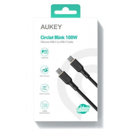 CB-SCC101 silikonowy kabel USB C - USB C | 1m | 5A | 100W PD | 20V