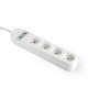 Inteligentna listwa zasilająca Tuya 4xDE 2xUSB-A 1xUSB-C Biała 