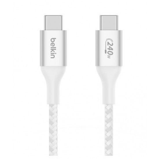 Kabel BoostCharge USB-C/USB-C 240W 1m biały 