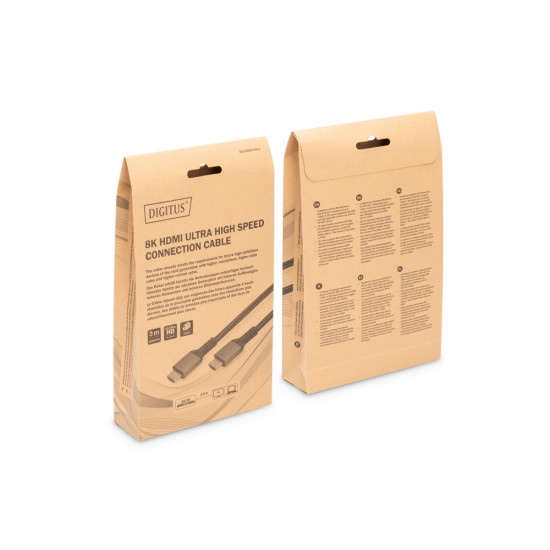 Kabel Premium połączeniowy HDMI 2.1 Ultra HighSpeed 8K60Hz UHD Typ HDMI A/A M/M 3m Czarny 