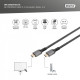 Kabel Premium połączeniowy HDMI 2.1 Ultra HighSpeed 8K60Hz UHD Typ HDMI A/A M/M 1m Czarny 