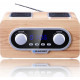 Radio przenośne FM PLL  SD/USB/AUX z akumulatorem i zegarkiem