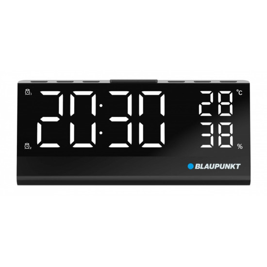 Radiobudzik CR10ALU FM PLL z wbudowanym czujnikiem temperatury i wilgotności