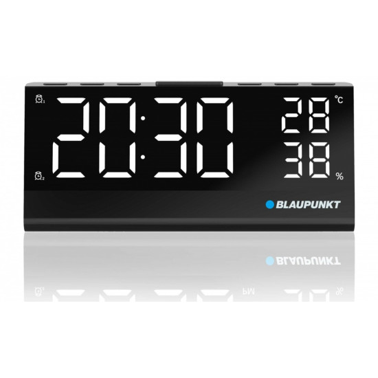 Radiobudzik CR10ALU FM PLL z wbudowanym czujnikiem temperatury i wilgotności