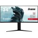 Monitor 34 cale GCB34801WQSU-B1 VA,UWQHD,180HZ,0.4ms,1500R(Curved),   2xHDMI,2xDP,2xUSB 3.2,2x3W,HDR400,HAS(110mm),VESA(100x100mm) 