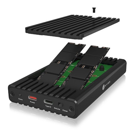 Stacja ICY BOX IB-2817MCL-C31  z funkcją klonowania dla 2x NVMe  SSD 