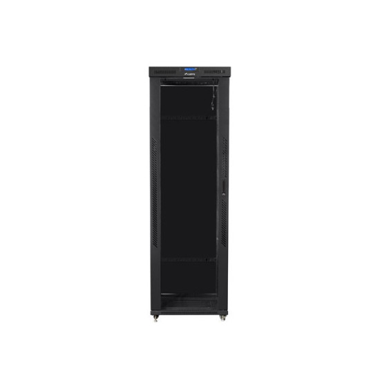 Szafa stojąca Rack 19 cali 47U 800x1200mm, drzwi szklane LCD (FLAT PACK) czarna