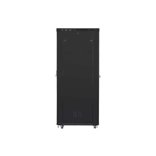 Szafa stojąca Rack 19 cali 47U 800x1200mm, drzwi szklane LCD (FLAT PACK) czarna