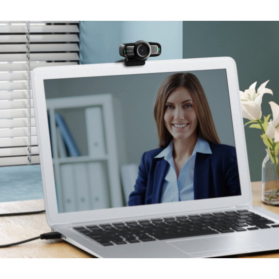 Kamera internetowa USB PC-LM3| Full HD 1920x1080 | Autofocus | 1080p | 30fps | Mikrofony stereo