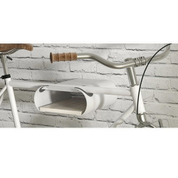 Stojak uchwyt rowerowy naścienny z półką max 25kg MC-466 Biały 