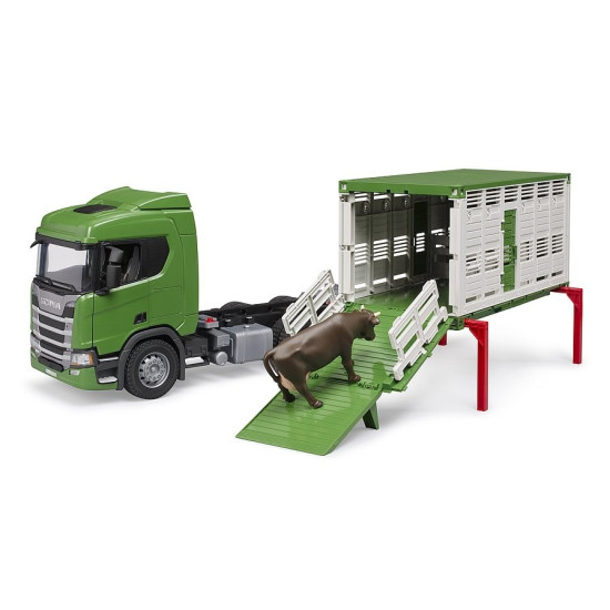 Pojazd Scania Super 560R Kontener z figurką krowy