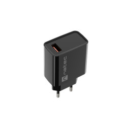 Ładowarka sieciowa Ribera 1x USB-A 18W Czarna 