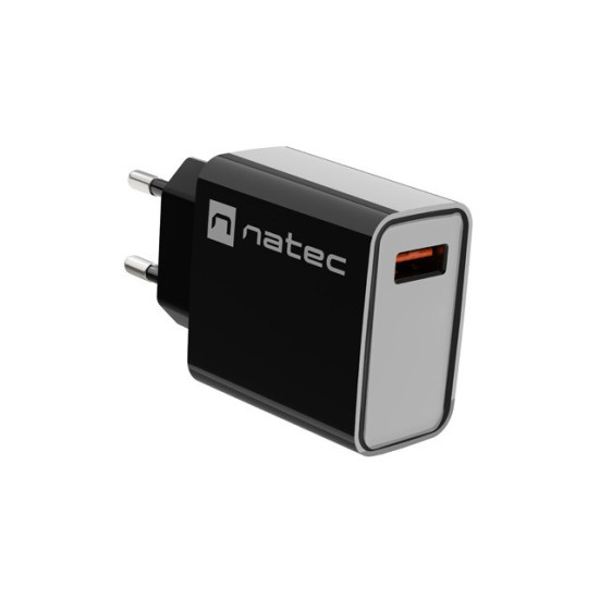 Ładowarka sieciowa Ribera 1x USB-A 18W Czarna 