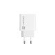 Ładowarka sieciowa Ribera 1x USB-A + 1x USB-C 20W Biała 