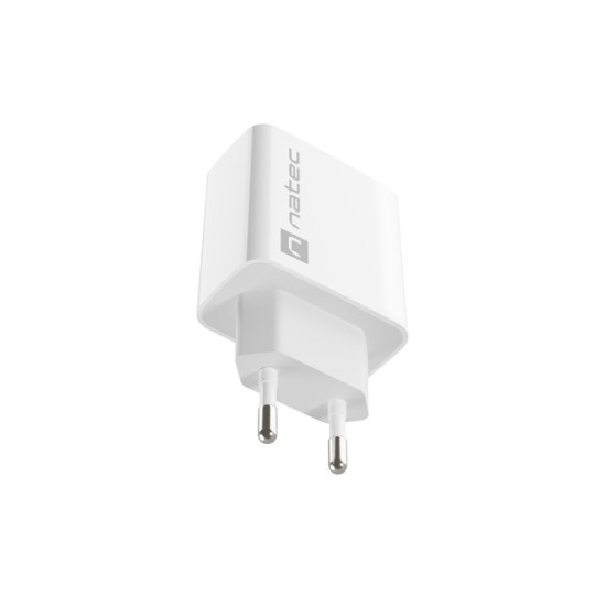 Ładowarka sieciowa Ribera 1x USB-A + 1x USB-C 20W Biała 