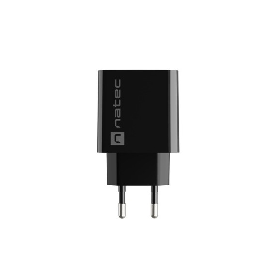 Ładowarka sieciowa Ribera 1x USB-A + 1x USB-C 20W Czarna 