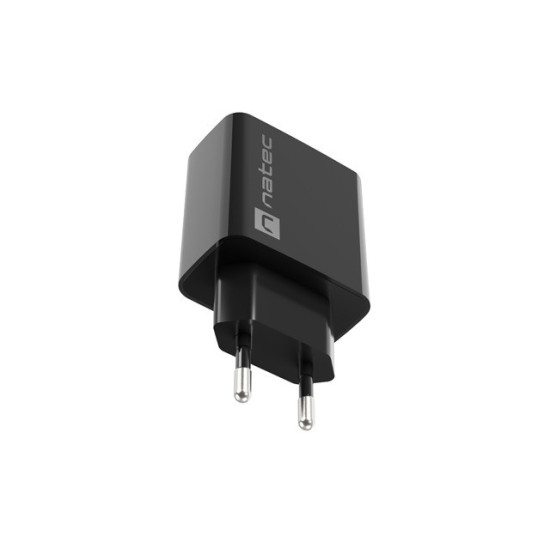 Ładowarka sieciowa Ribera 1x USB-A + 1x USB-C 20W Czarna 