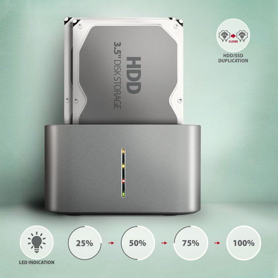 ADSA-DC Stacja dokująca USB 3.2 Gen 1 - 2x SATA 6G 2.5