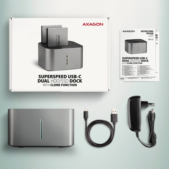 ADSA-DC Stacja dokująca USB 3.2 Gen 1 - 2x SATA 6G 2.5
