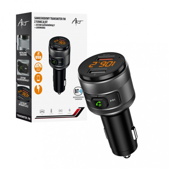 Transmiter samochodowy FM MP3 z funkcją BT, USB LCD FM-57 QC3.0 
