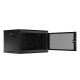 Szafa wisząca 19 cali 6U 600x450 drzwi perforowane (flat pack) czarna