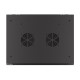 Szafa wisząca 19 cali 6U 600x450 drzwi perforowane (flat pack) czarna