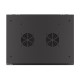 Szafa wisząca 19 cali 9U 600x450 drzwi perforowane (flat pack) czarna