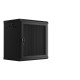 Szafa wisząca 19 cali 12U 600x450 drzwi perforowane (flat pack) czarna