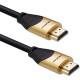 Kabel HDMI v2.1 Ultra High Speed 8K | 60Hz | 30AWG | 1m Złoty 