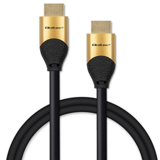 Kabel HDMI v2.1 Ultra High Speed 8K | 60Hz | 30AWG | 1m Złoty 