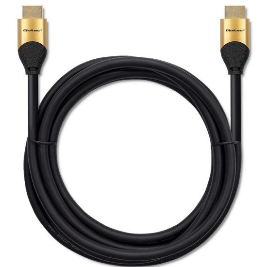 Kabel HDMI v2.1 Ultra High Speed 8K | 60Hz | 30AWG | 1m Złoty 