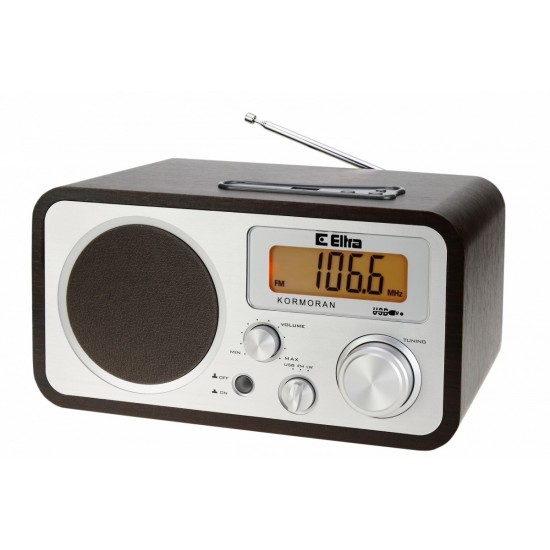 Radio KORMORAN FM/LW USB Brązowe