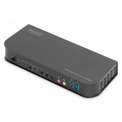 Przełącznik KVM 2 portowy, 2x HDMI IN, 1x HDMI OUT, 2x USB A, 1x Audio, 4K x 2K 60Hz, IN&OUT