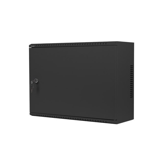 Szafa instalacyjna rack wisząca 19 cali 4u+3u 540x200 niskoprofilowa (złożona) czarna