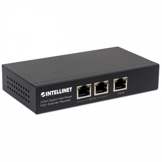 Regenerator Extender PoE+ 2-portowy Gigabit 802.3at/af