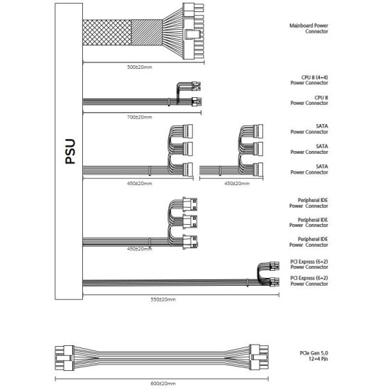 Zasilacz GigaMax III 650W 80+ Bronze ATX 3.0 