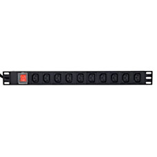 Listwa zasilająca rack PDU 10xC13 1U 16A C19 2m 