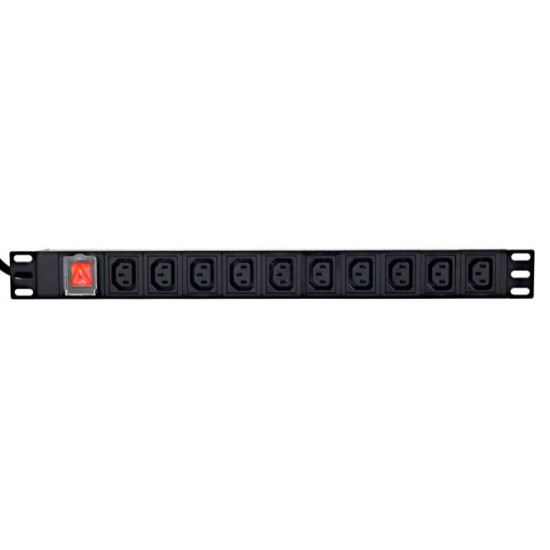 Listwa zasilająca rack PDU 10xC13 1U 16A C19 2m 