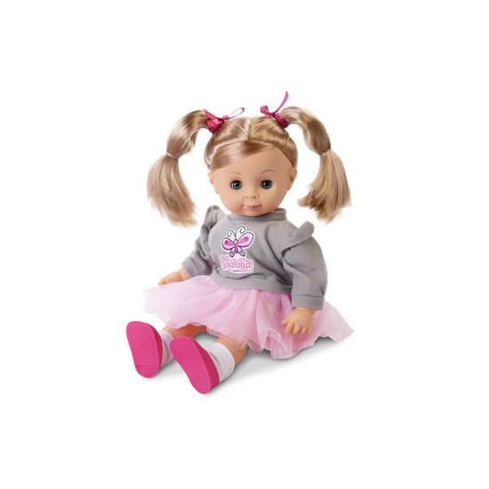 Lalka Natalia w szarym sweterku, mówi po polsku, 39 cm