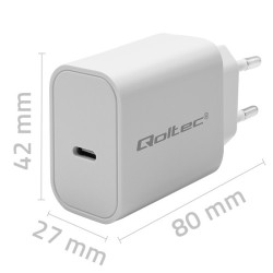 Ładowarka Super Quick PD | USB-C | 20W | 5-12V | 1.67-3A | Biała 