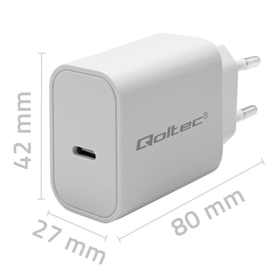 Ładowarka Super Quick PD | USB-C | 20W | 5-12V | 1.67-3A | Biała 